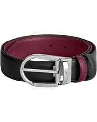 Montblanc - Horseshoe Buckle/Cassis 35Mm Reversible Leather Belt - Lyst