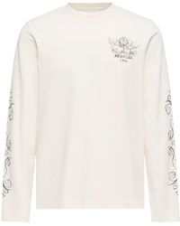 Moncler - Logo Motif Cotton Long Sleeve T-Shirt - Lyst