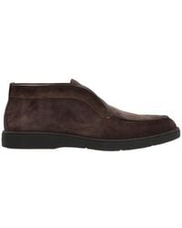 Santoni - Desert Round-Toe Slip-On Boots - Lyst