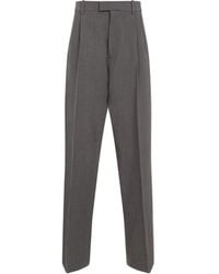 Bottega Veneta - Pleated Straight Leg Trousers - Lyst