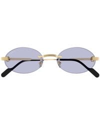 Cartier - Rimless Round Sunglasses - Lyst