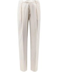 Brunello Cucinelli - Logo Patch Tailored Trousers - Lyst