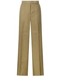 Max Mara - Pressed-Crease Wide-Leg Trousers - Lyst
