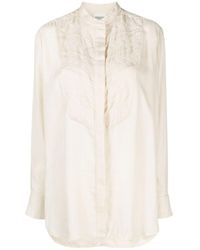 Isabel Marant - Étoile Britten Embroidered-Detailed Long-Sleeved Shirt - Lyst