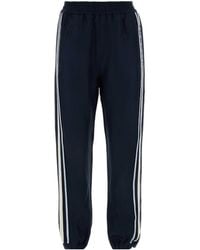 Moncler - Logo Embroidered Straight Leg Sweatpants - Lyst