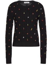 Valentino - Long-Sleeved Wool Knitted Pullover - Lyst