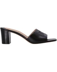 Ralph Lauren - Logo-Embossed Block-Heel Sandals - Lyst