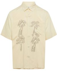 Celine - Embroidered Hawaiian Shirt - Lyst