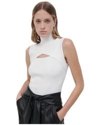 Jonathan Simkhai - Easton Turtleneck Cut Out Top - Lyst