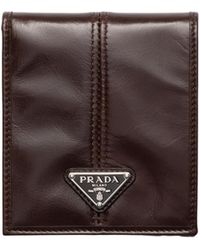 Prada - Leather Wallet With Coin Purse - Lyst