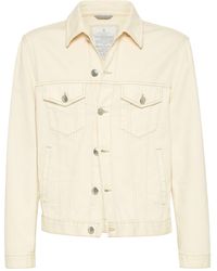 Brunello Cucinelli - Long Sleeved Denim Jacket - Lyst
