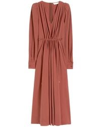 Max Mara - Silk Midi Dress - Lyst