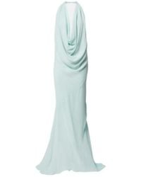 Mugler - Draped Sheer Silk Crêpe Georgette Gown - Lyst