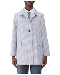 Thom Browne - Check-Pattern Buttoned Coat - Lyst