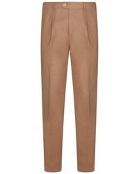 Brunello Cucinelli - Turn-Up Hem Slim Fit Trousers - Lyst