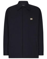 Dolce & Gabbana - Logo-Plaque Shirt Jacket - Lyst