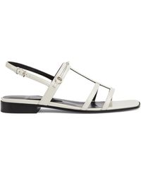 Gucci - Horsebit Flat Leather Sandals - Lyst