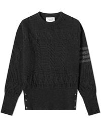 Thom Browne - Aran Cable Tonal 4-Bar Jumper - Lyst
