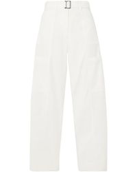 St. Agni - Utility Belted Cotton-Blend Wide-Leg Pants - Lyst