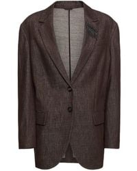 Brunello Cucinelli - Cotton Suit-Type Blazer - Lyst