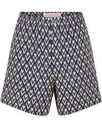 Valentino - Printed Graphic Shorts - Lyst