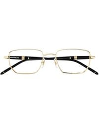 Montblanc - Eyewear Rimless Square Glasses And Frames - Lyst