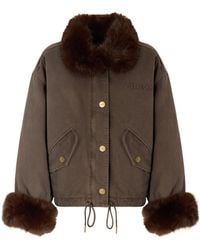 Pinko - Padded Pea Coat - Lyst