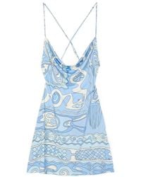 PUCCI - Pucci Angoli Printed Open Back Dress - Lyst