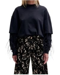DARKPARK - Troy Feather-Sleeve Top - Lyst