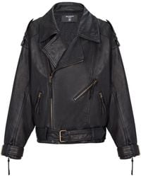 Balmain - Leather Biker Jacket - Lyst