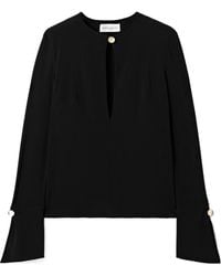 Brandon Maxwell - Cutout Stretch-Jersey Top - Lyst
