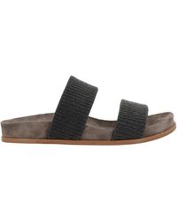 Brunello Cucinelli - Precious Strap Slides - Lyst