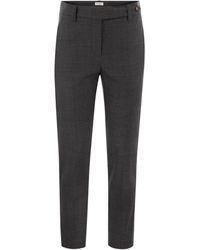 Brunello Cucinelli - Stretched Cigarette Trousers - Lyst