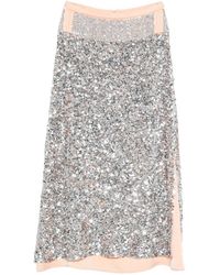 Rabanne - Rabanne Sequin Embellished Maxi Skirt - Lyst
