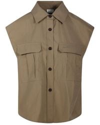 P.A.R.O.S.H. - Relaxed-Fit Sleeveless Shirt With Front Pockets - Lyst