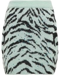 Alessandra Rich - Embellished Jacquard Miniskirt - Lyst