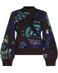 Sacai - Floral Intarsia Sweater - Lyst