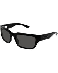 Gucci - Logo-Detail Rectangle-Frame Sunglasses - Lyst