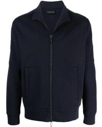 Emporio Armani - High Neck Zip-Up Sweatshirt - Lyst