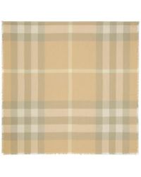 Burberry - Vintage Check Frayed-Edge Scarf - Lyst