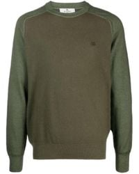 Etro - Logo-Embroidered Crewneck Knitted Jumper - Lyst