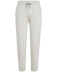 Brunello Cucinelli - Cashmere Double Knit Trousers With Crête Detail And Elasticated Zipper Cuffs - Lyst