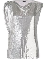 Rabanne - Sequin-Embellished Tank Top - Lyst