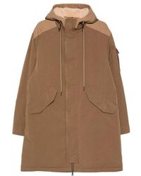 Moncler - Hooded Logo-Patch Coat - Lyst