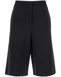 TOTEME - Shorts With Ribbed Waist And Two Side Welt Pockets - Lyst