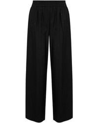 Brunello Cucinelli - Viscose Trousers With Embroidered Sequins - Lyst