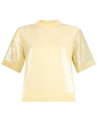 Liu Jo - Sequin-Embroidery Round-Neck T-Shirt - Lyst