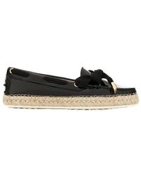 Tod's - Gommino Knitted Strap Straw Shoes - Lyst