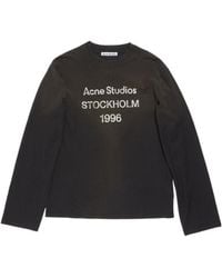 Acne Studios - Logo Printed Crewneck T-Shirt - Lyst