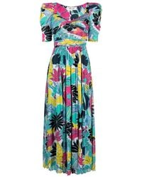 Diane von Furstenberg - Round Neck Short-Sleeved Dress - Lyst